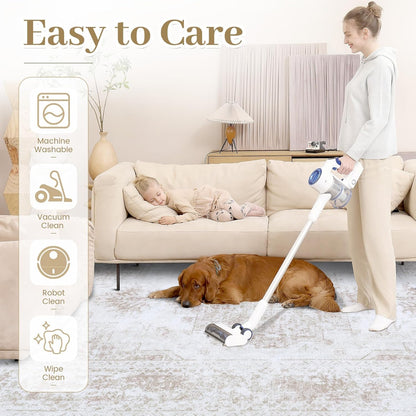 pmtsns Area Rugs 8x10 for Living Room: Washable Rug Modern Abstract Neutral Soft Non-Slip Low-Pile Indoor Large Carpet for Bedroom Dining Room Playroom Home Office (Beige, 8'x10')